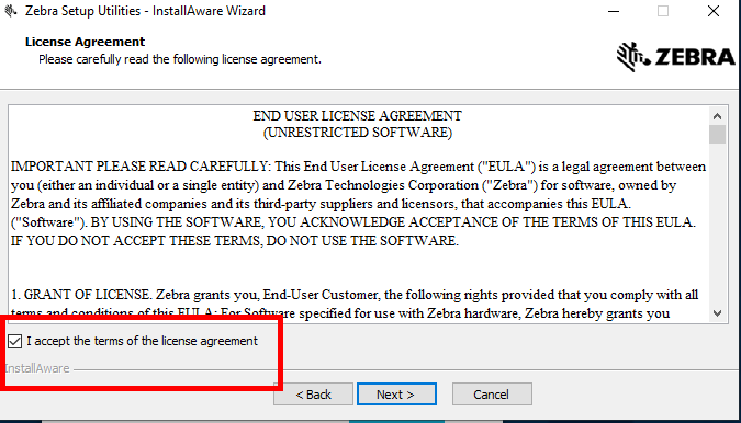 Installation Of Zebra Setup Utilities For Windows Hero 6742